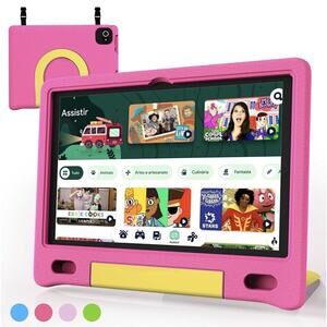 10.1" HD Screen Android 14 Tablet for Kids 64GB‎ Octa-Core WiFi Dual Camera PINK
